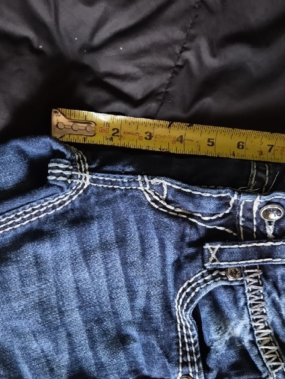 Rock Revival Blue Embroidered Pocket Ankle Jeans - Picture 8 of 9